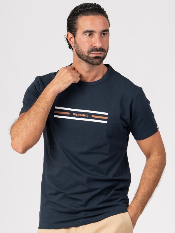 T-SHIRT SMK LISTAS MARINH