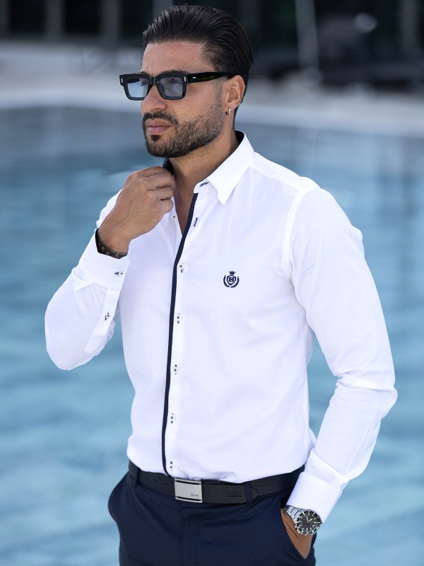 CAMISA SMK BRANCA MARINHO