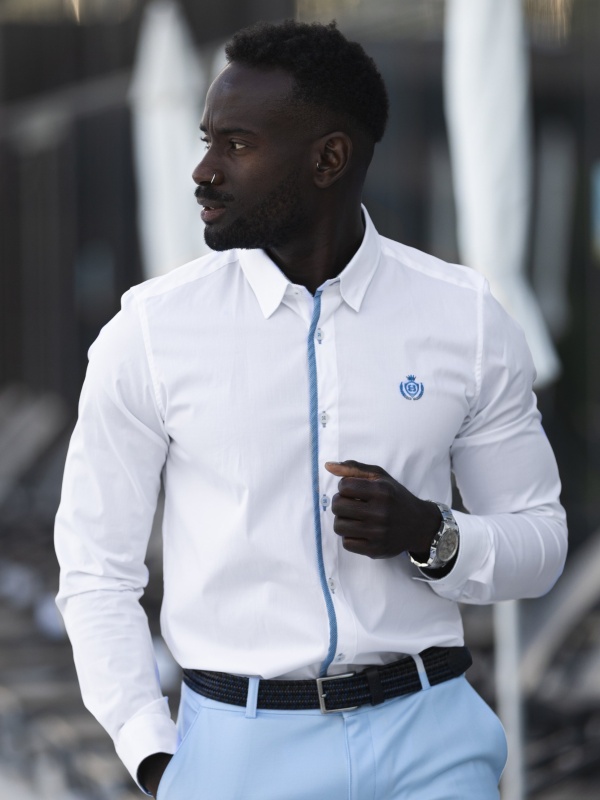 CAMISA SMK BRANCA AZUL BB