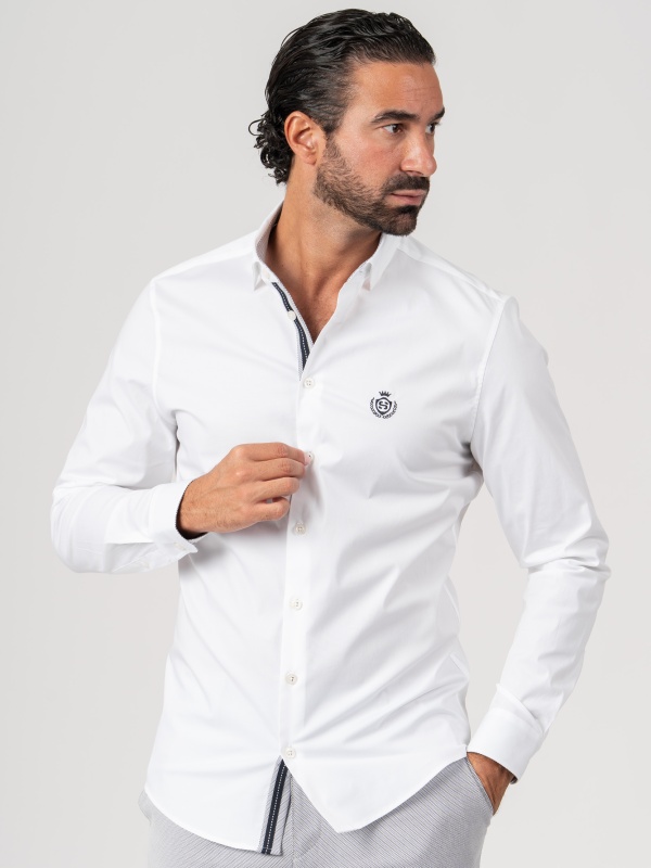 CAMISA SMK46 BRANCO AZUL