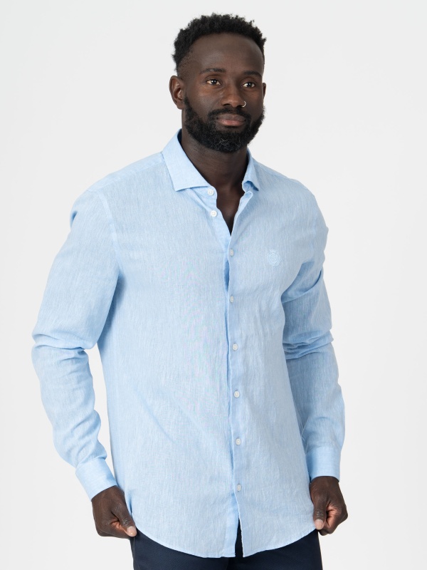 CAMISA SMK LINHO AZUL